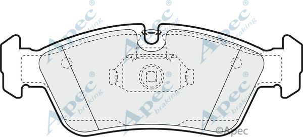 APEC BRAKING Комплект тормозных колодок, дисковый тормоз PAD1061